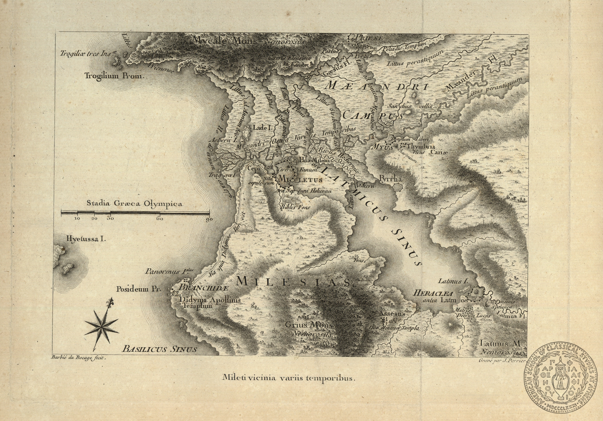 Mileti vicinia variis temporibus.